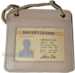 new business card case card holder w/ neck string fifty business ids card br new - Image 11