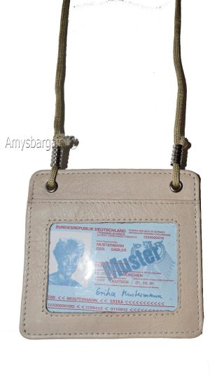 new business card case card holder w/ neck string fifty business ids card br new - Image 4