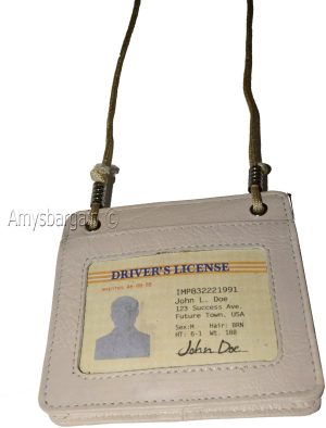 new business card case card holder w/ neck string fifty business ids card br new - Image 8