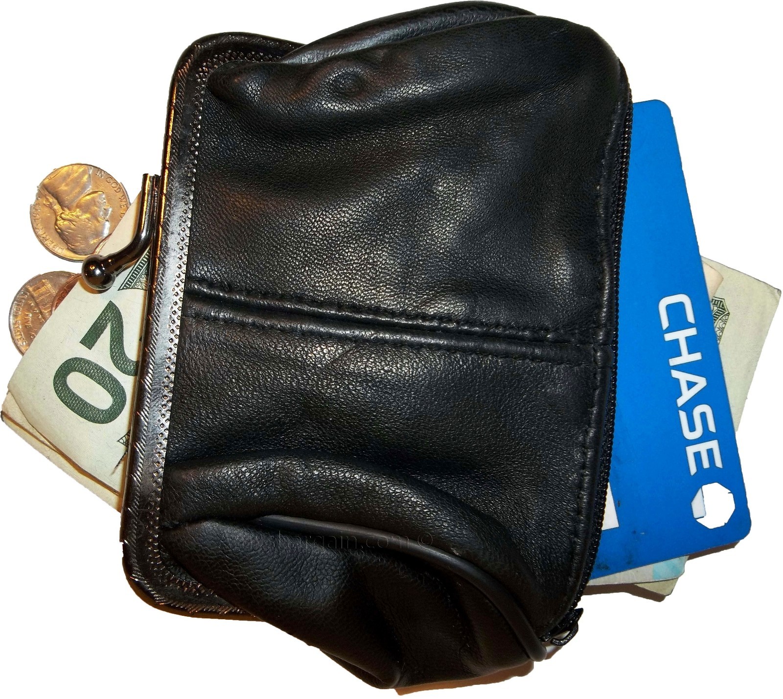 new ladies 2 sided 2 pockets leather change purse coin purse zip coin purse - Image 6
