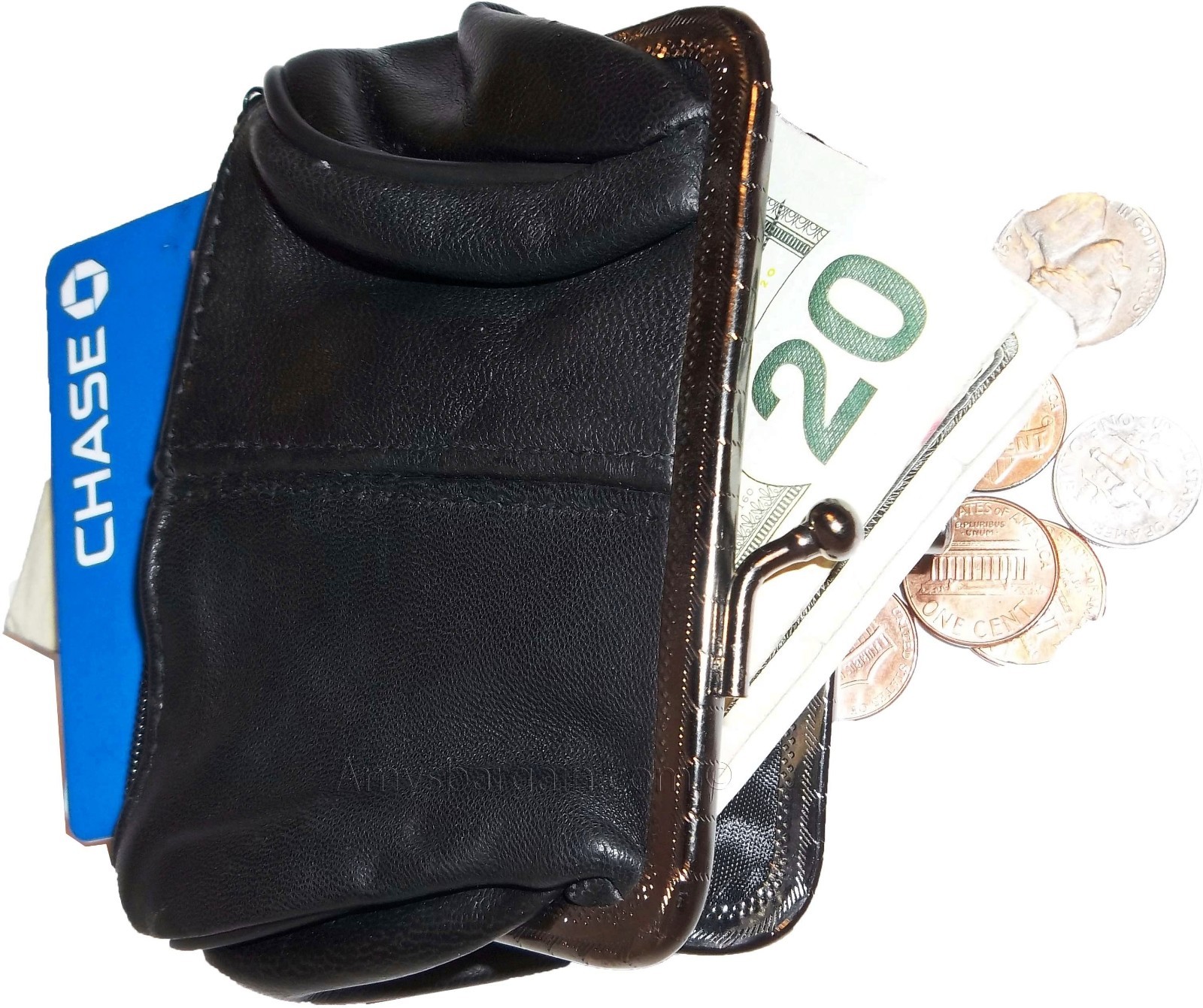 new ladies 2 sided 2 pockets leather change purse coin purse zip coin purse - Image 8