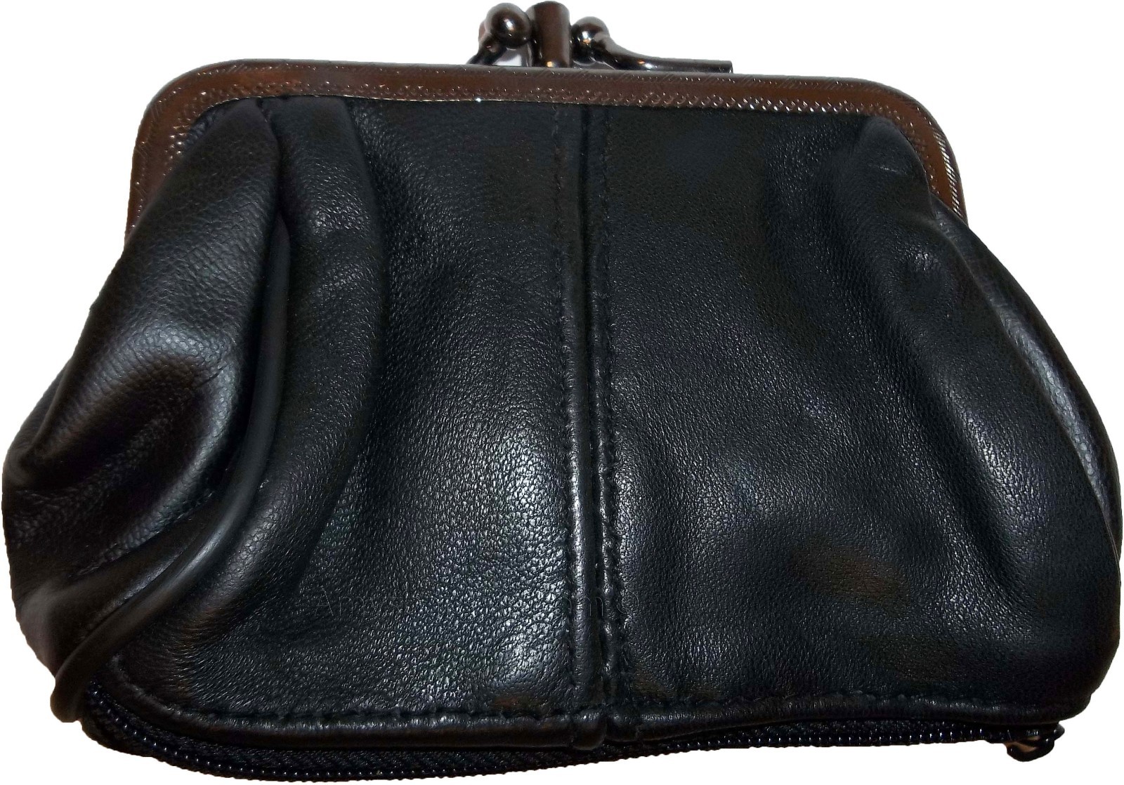 new ladies 2 sided 2 pockets leather change purse coin purse zip coin purse - Image 9