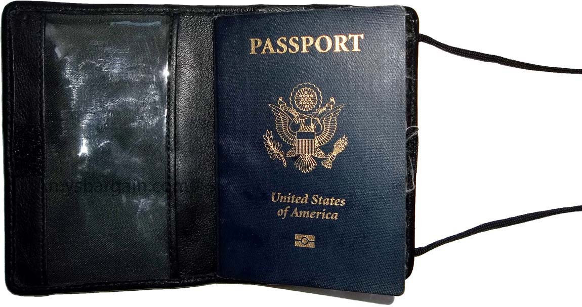 new leather passport case passport wallet credit atm card case id holder - Image 3