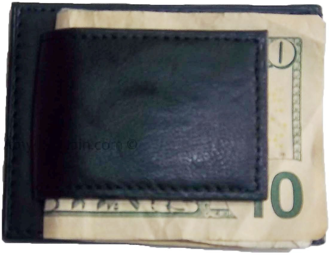 12 Men’s Leather Money Clip Credit card/ID holder wallet with magnetic moneyclip - Image 5