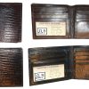 2 Lizard skin Printed Leather man's bi fold wallet 2 bill spockets 8 card slots