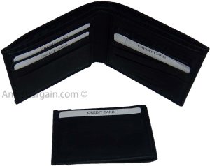 2-in-1 Leather Man's Wallet 9 Card Spaces 2 ID window 3 bill pockets BNWT - Image 11