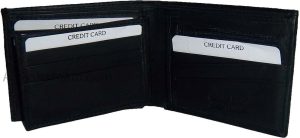 2-in-1 Leather Man's Wallet 9 Card Spaces 2 ID window 3 bill pockets BNWT - Image 5