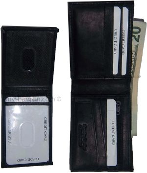 2-in-1 Leather Man's Wallet 9 Card Spaces 2 ID window 3 bill pockets BNWT - Image 8