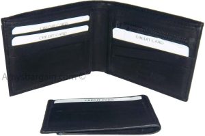2-in-1 Leather Man's Wallet 9 Card Spaces 2 ID window 3 bill pockets BNWT - Image 10