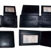 4 Man's Leather Wallet 12 Credit card Holder 2 ID 2 Bifold slots Black Unbranded