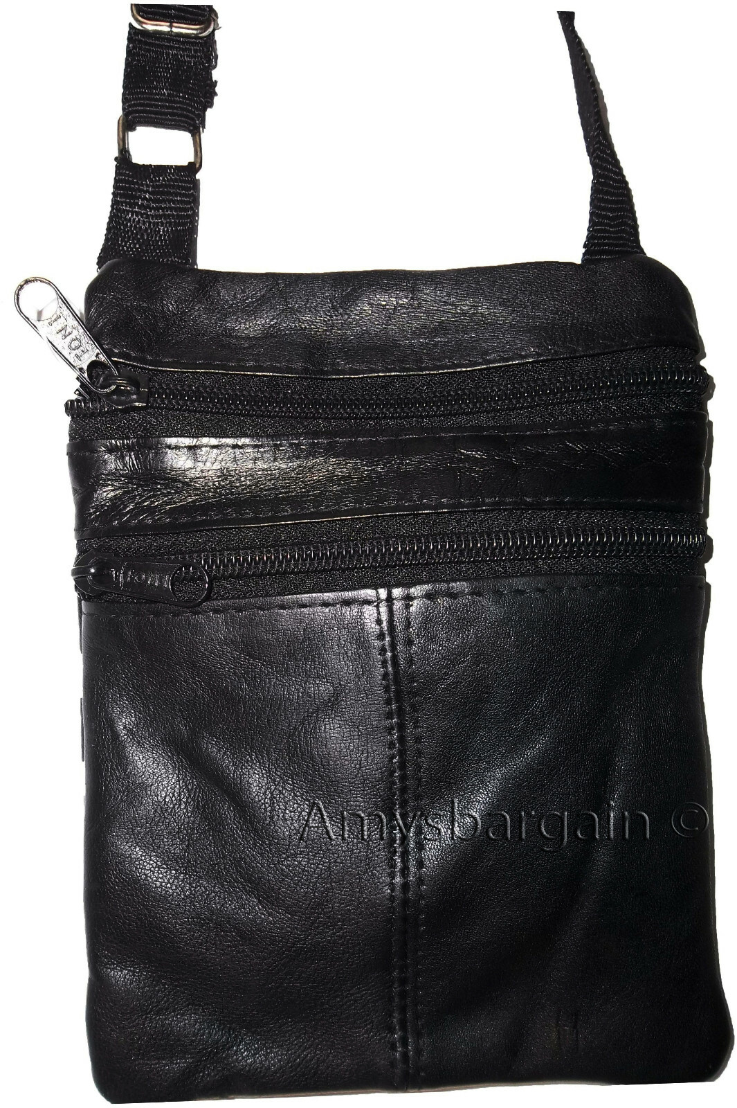 4 New hand bag leather passport case credit Card case purse neck travel pouch bn - Image 5