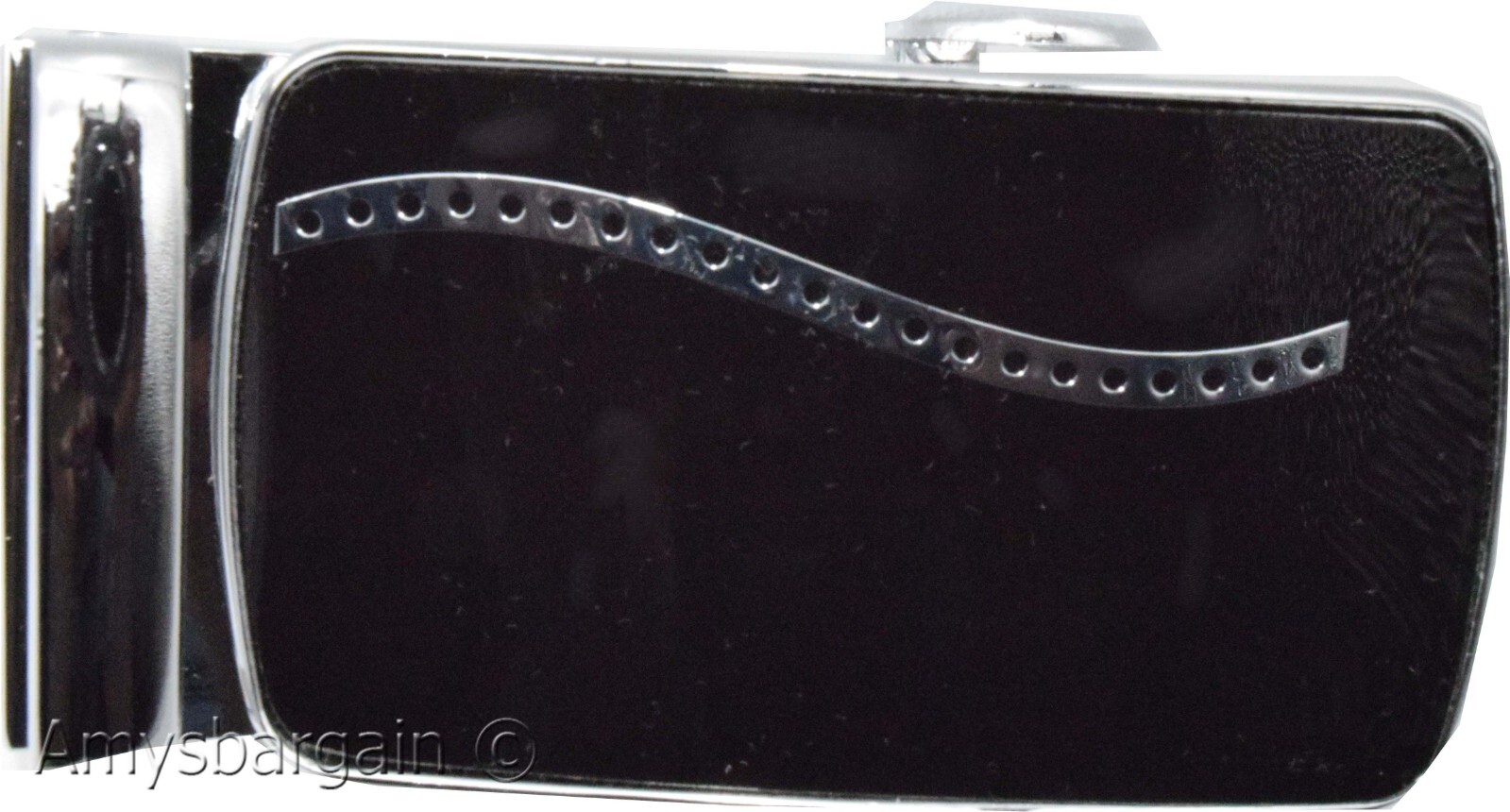 Genuine leather men's ratchet belt men’s casual adjustable automatic buckle 50” - Image 3