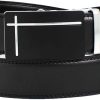 Genuine leather men's ratchet belt men’s casual adjustable automatic buckle 50”