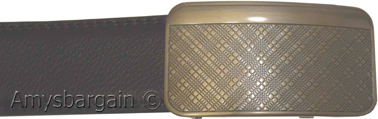 Genuine leather men's ratchet belt men’s casual adjustable automatic buckle 50”* - Image 4