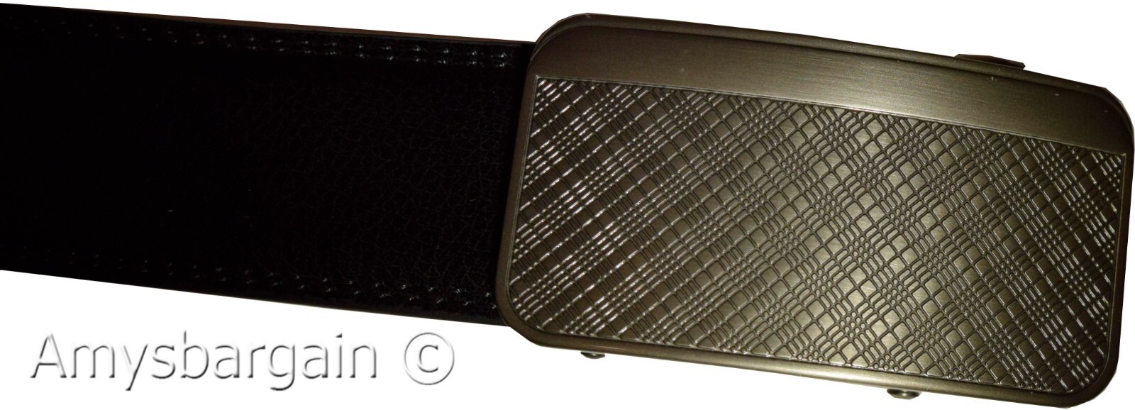 Genuine leather men's ratchet belt men’s casual adjustable automatic buckle 50”* - Image 6