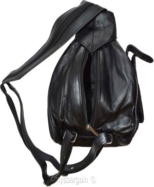 Ladies small Leather backpack, Knapsack Black daypack small Black backpack #21 - Image 12