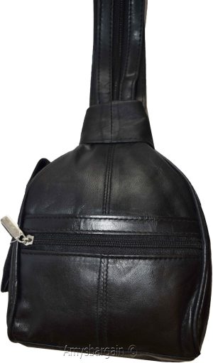 Ladies small Leather backpack, Knapsack Black daypack small Black backpack #21 - Image 3