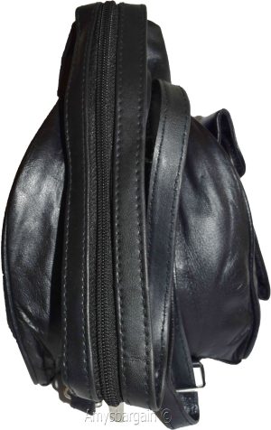 Ladies small Leather backpack, Knapsack Black daypack small Black backpack #21 - Image 5