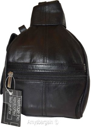 Ladies small Leather backpack, Knapsack Black daypack small Black backpack #21 - Image 7