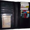 Leather Checkbook Wallet genuine leather wallet 8 Card Holder 3 bills Spaces new