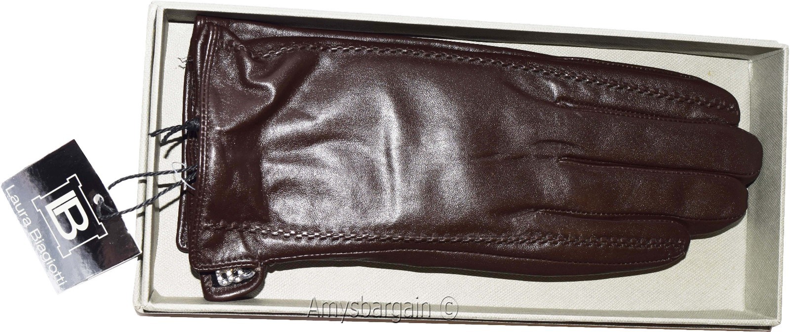 Leather Gloves, Italian Women's Winter Gloves Dress Gloves Brand New in Box. - Image 10