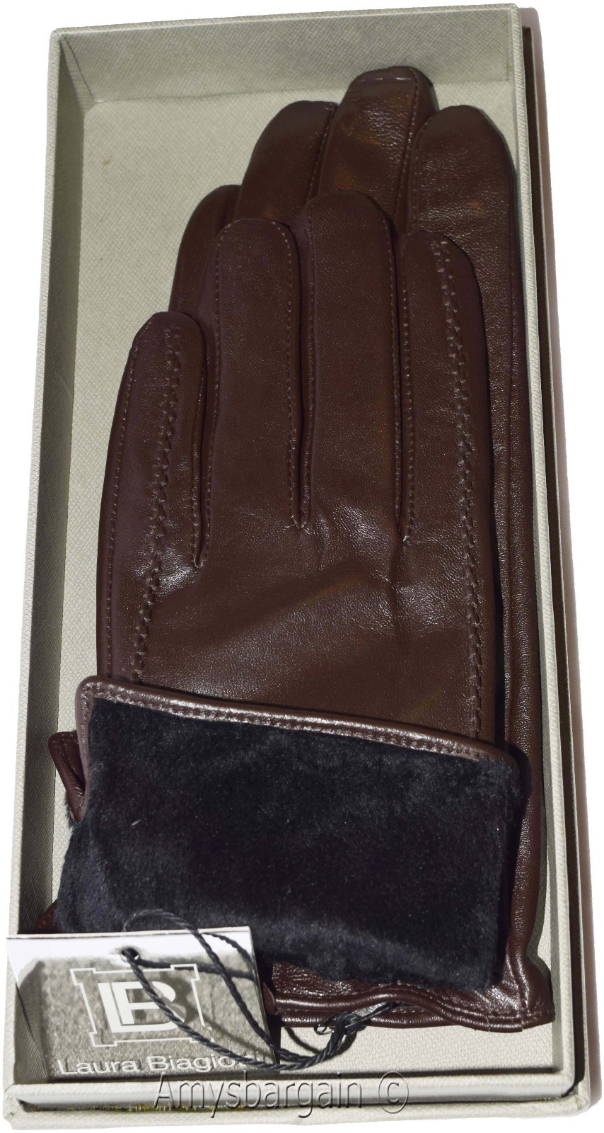 Leather Gloves, Italian Women's Winter Gloves Dress Gloves Brand New in Box. - Image 12