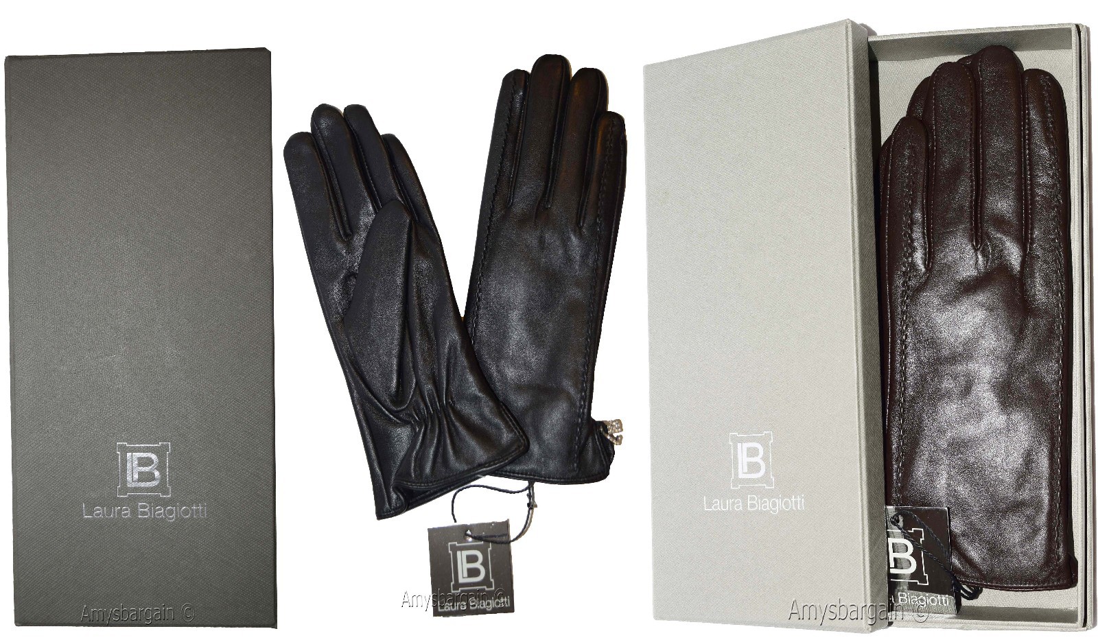 Leather Gloves, Italian Women's Winter Gloves Dress Gloves Brand New in Box. - Image 4