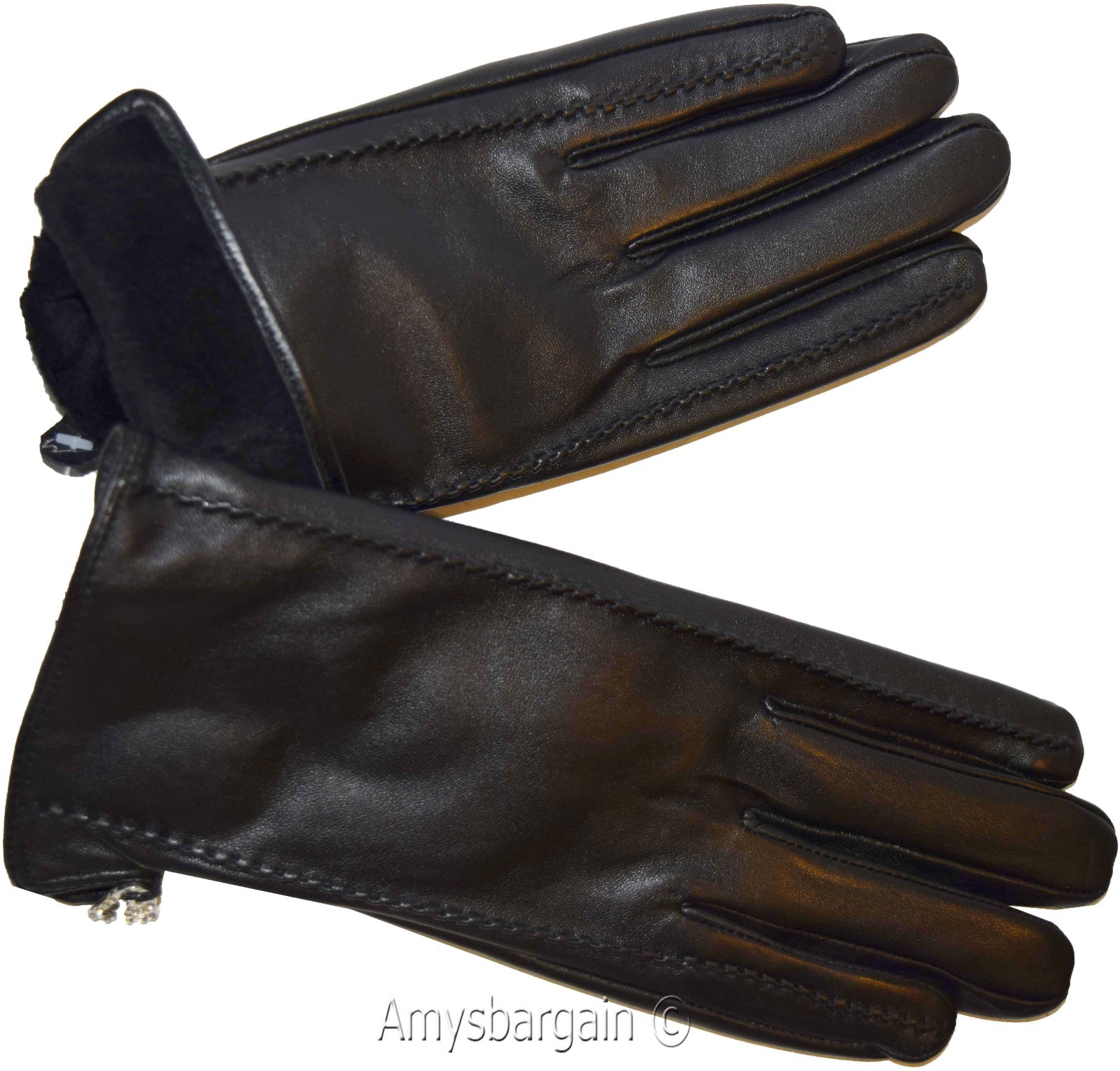 Leather Gloves, Italian Women's Winter Gloves Dress Gloves Brand New in Box. - Image 8