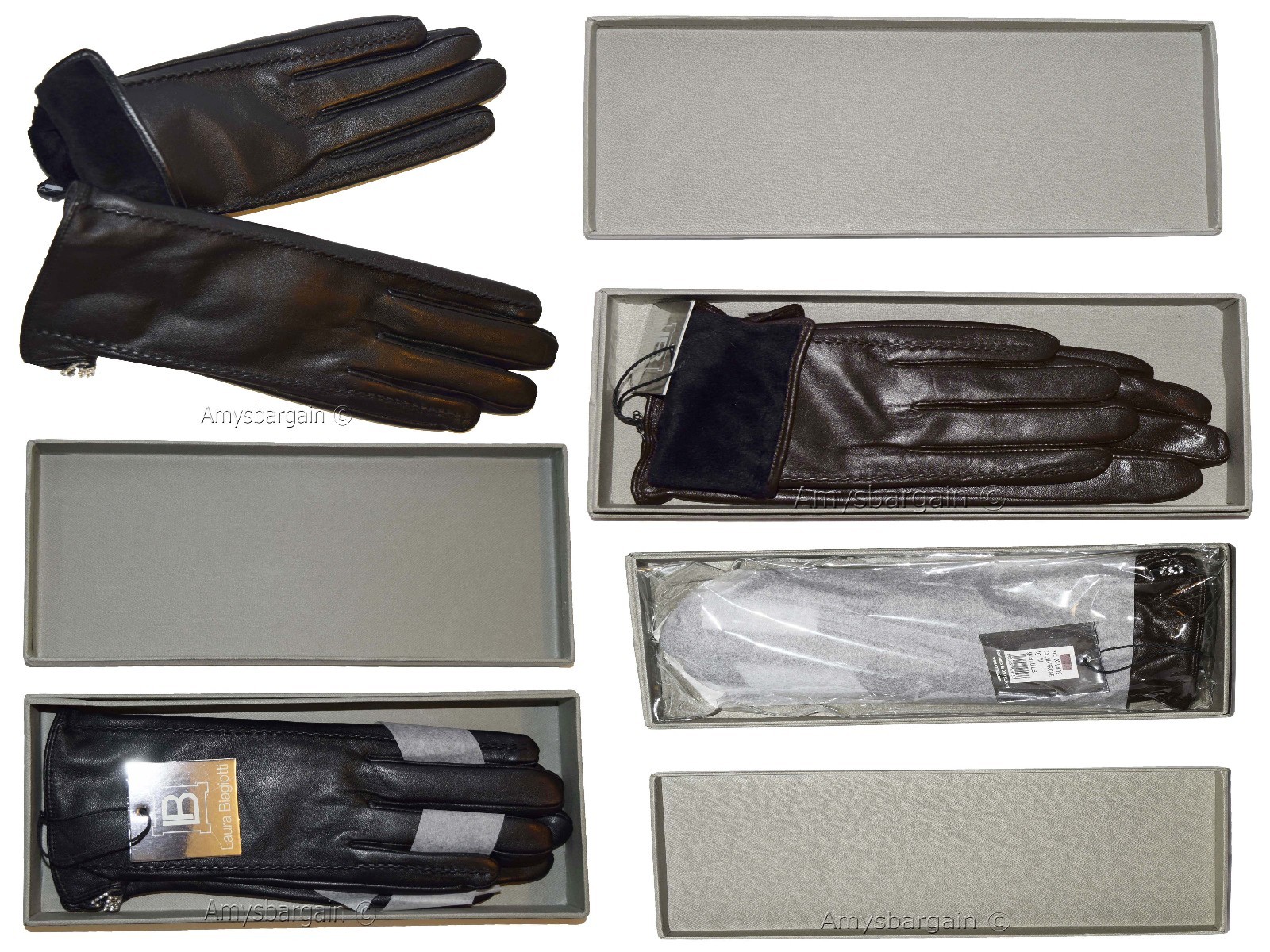 Leather Gloves, Italian Women's Winter Gloves Dress Gloves Brand New in Box.