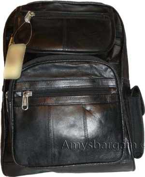 Leather backpack knapsack rucksack genuine leather bag book bag day bag - Image 13