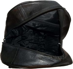 Leather backpack knapsack rucksack genuine leather bag book bag day bag - Image 3