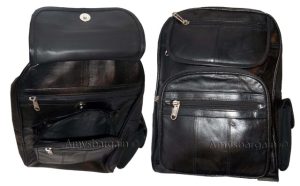 Leather backpack knapsack rucksack genuine leather bag book bag day bag