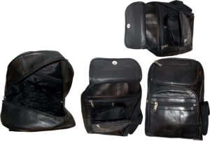 Leather backpack knapsack rucksack genuine leather bag book bag day bag - Image 5