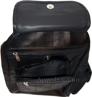 Leather backpack knapsack rucksack genuine leather bag book bag day bag - Image 7