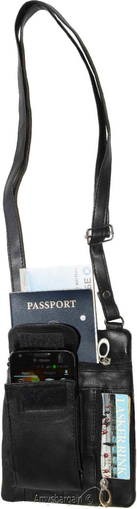 Leather bag passport case concealable bag 4 packet Leather bag ID wallet bag new