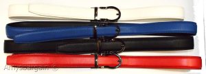 Leather dress belt track line belt Automatic Lock new transparent buckle up-43" - Image 19