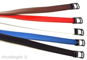 Leather dress belt track line belt Automatic Lock new transparent buckle up-43" - Image 3