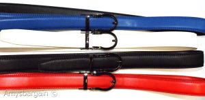 Leather dress belt track line belt Automatic Lock new transparent buckle up-43" - Image 24