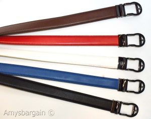 Leather dress belt track line belt Automatic Lock new transparent buckle up-43" - Image 6