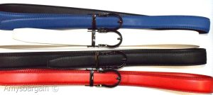Leather dress belt track line belt Automatic Lock new transparent buckle up-43" - Image 10