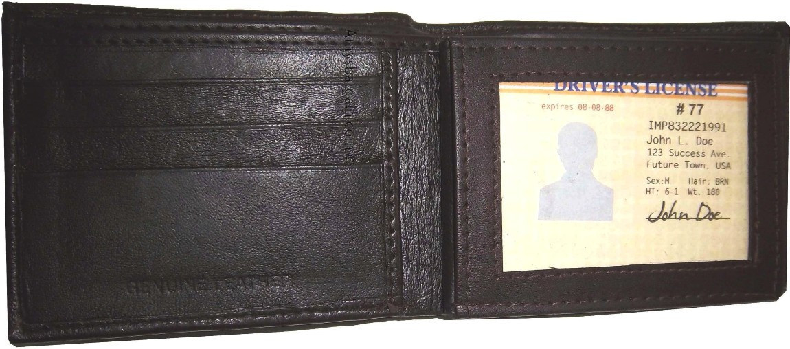 Leather man's Wallet. 9 Card Holder 3 ID windows Billfold Wallet brand new. - Image 4