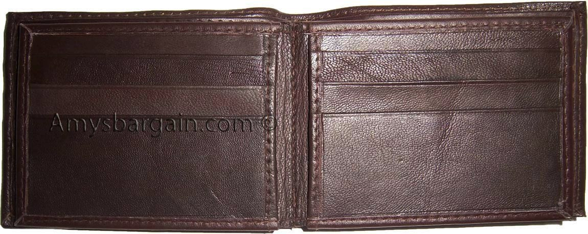 Leather man's Wallet. 9 Card Holder 3 ID windows Billfold Wallet brand new. - Image 5