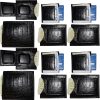 Lot of 12 Crocodile skin printed leather New Bifold money clip Black Billfold