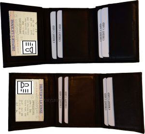 Lot of 12 Man's Trifold wallet genuine calfskin Leather credit card 2 bill slot - Image 5