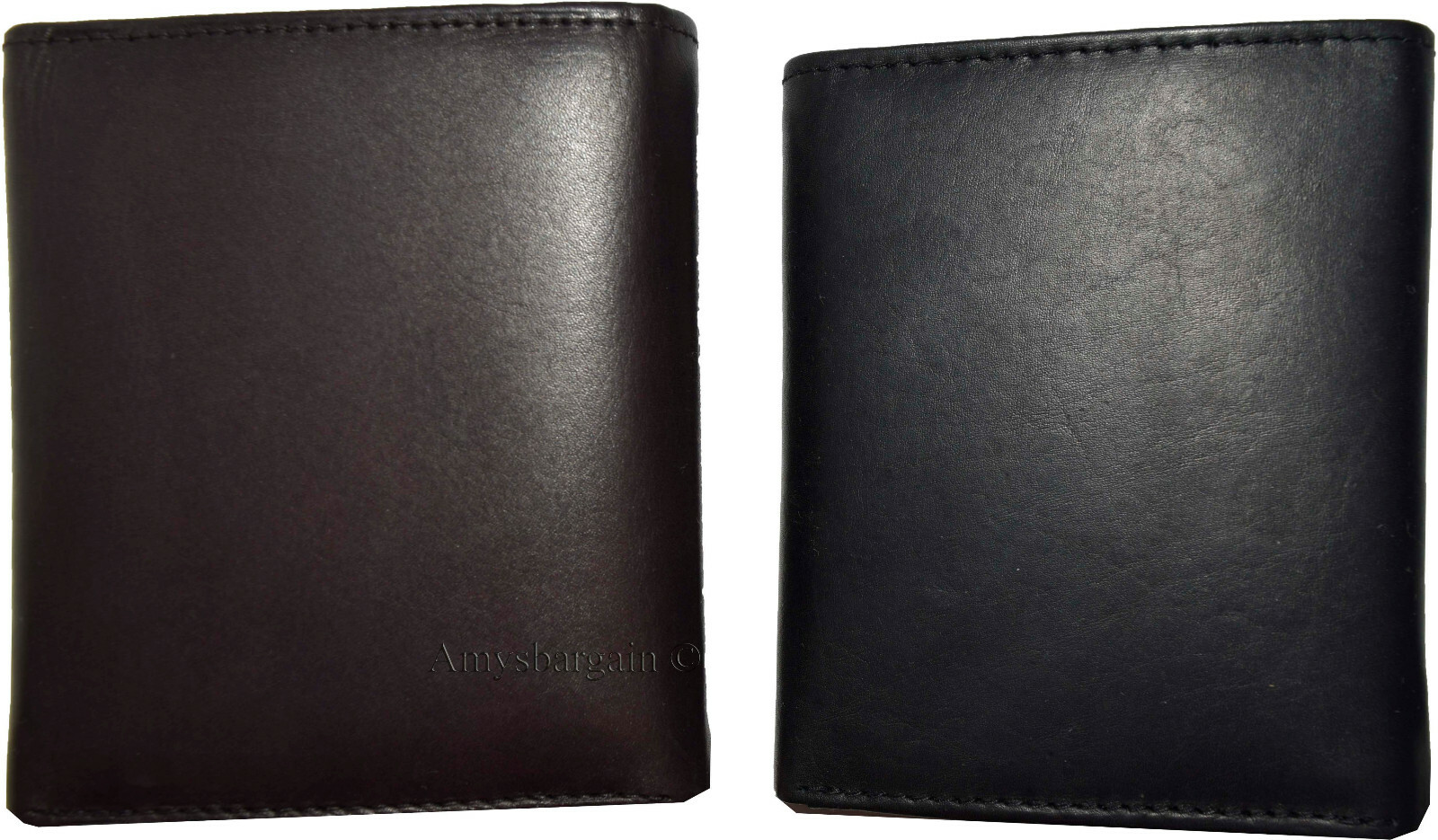 Lot of 12 Man's Trifold wallet genuine calfskin Leather credit card 2 bill slot - Image 8