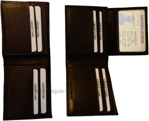 Lot of 12 Men's Bifold Calfskin leather wallet 2 Billfold pockets 7 card 1 ID BN - Image 9