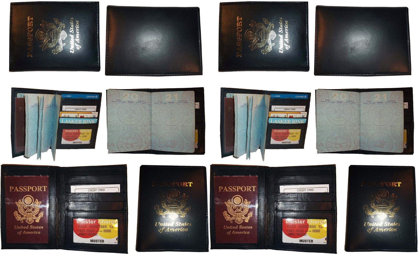 Lot of 12. Passport case ID Lambskin passport holder in USA Leather case
