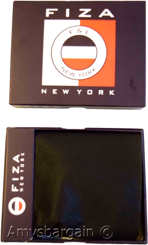 Lot of 2 FIZA NY Leather man's Tri-fold wallet Black Billfold wallet New in Box - Image 4
