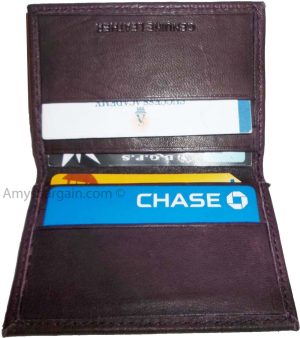 Lot of 2 Leather business card credit card case ID ATM wallet Card carrier new - Image 9