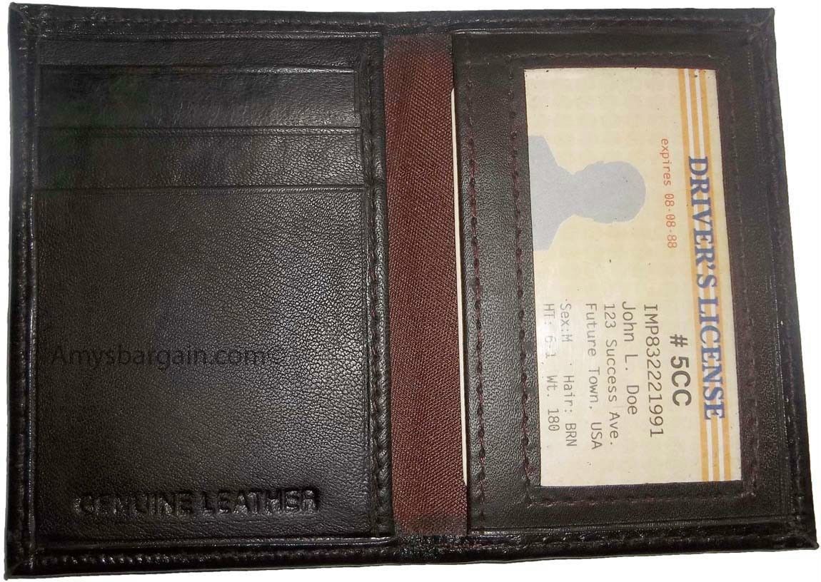 Lot of 2 Leather case fits 40 Business Cards. Credit Card ID Holder card case - Image 8
